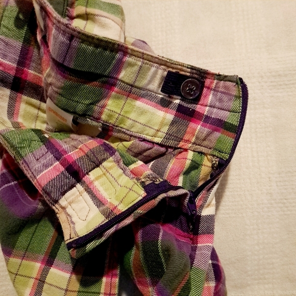Gymboree girls size 8 plaid flannel skort, faux belt - Picture 4 of 5
